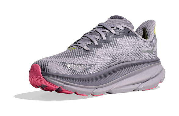 Buty Hoka Clifton 9 z membraną G-TX (wodoodporne) damskie szare (GYSK) AW25