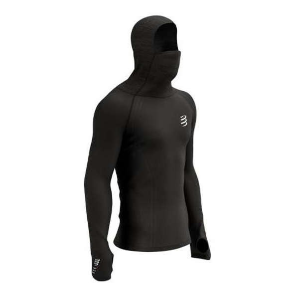 Bluza Compressport 3D Thermo Ultralight Racing Hoodie czarna męska