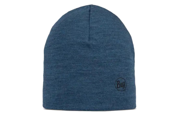 Czapka Buff Merino Wool Midweight Melange Tempest z wełny Merino midweight 250 niebieska