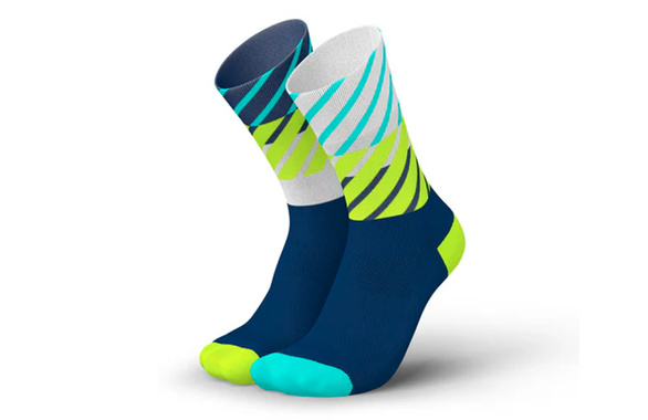 Skarpety Incylence Running Diagonals Navy Canary (High Cut) granatowo-żółte