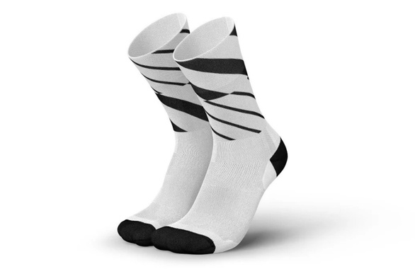 Skarpety Incylence Ultralight Angles White (High Cut) biało-czarne