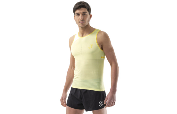 Koszulka Compressport Pro Racing Singlet żółta męska