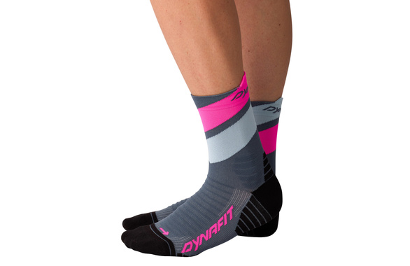 Skarpety Dynafit Ultra Mid Socks szaro-różowe