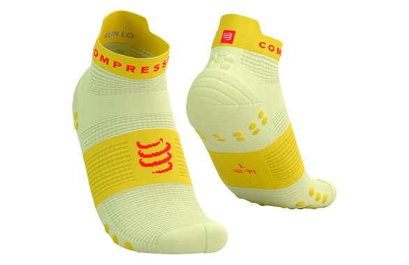 Skarpety Compressport Pro Racing Socks V4.0 Run Low (Elf Yellow / Fluo Red) żółto-czerwone
