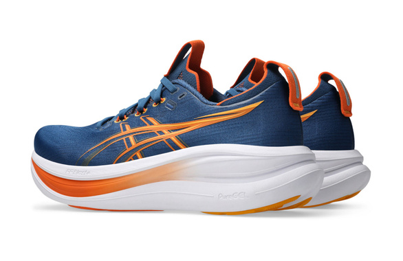 Buty Asics Gel-Nimbus 28 granatowo-pomarańczowe męskie SS26