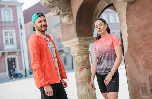 Kurtka Asics Road Packable Jacket koralowa męska 