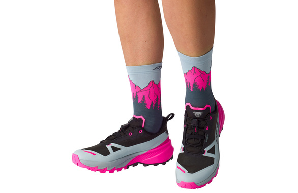 Skarpety Dynafit Traverse Crew Socks szaro-różowe
