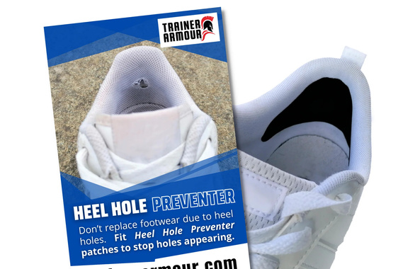 Zestaw do naprawy pięty Trainer Armour Heel Hole Preventer biały