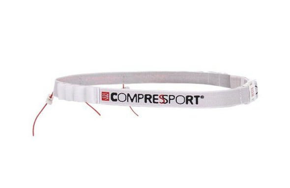 Pas do biegania na numer startowy Compressport Race Belt biały