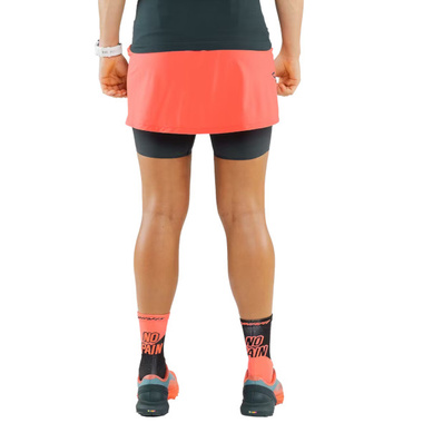 Spódniczka do biegania Dynafit Ultra 2in1 Skirt koralowa z czarnymi wstawkami 