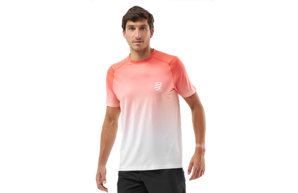 Koszulka Compressport Performance SS T-Shirt czerwono-biała męska