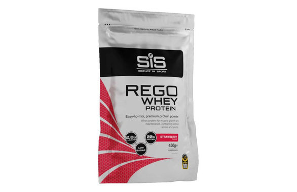 Sis Rego Whey Protein koncentrat białka serwatkowego 450 g truskawka