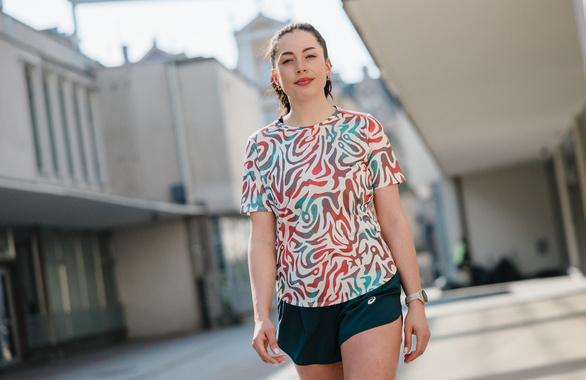 Koszulka Asics Road All Over Print SS Top kolorowa