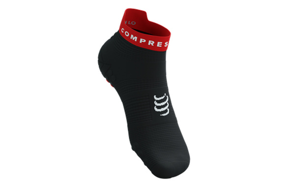 Skarpety Compressport Pro Racing V4 Run Low (Black / Core Red) czarne