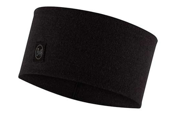 Opaska Buff Merino Wool Headband Solid Black czarna
