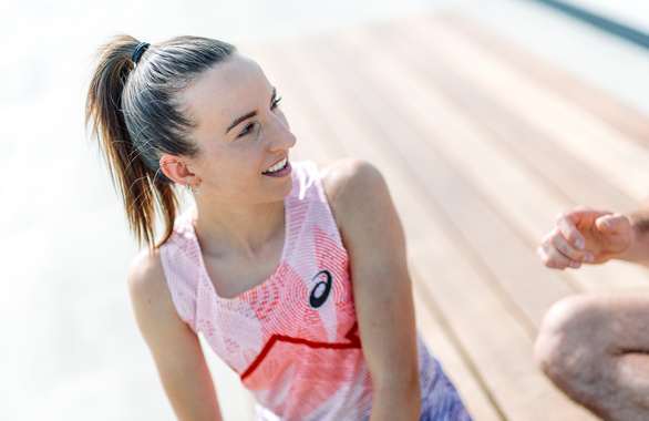 Koszulka Asics MetaSpeed Singlet damska czerwona