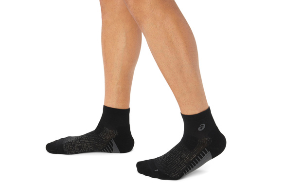 Skarpety Asics Performance Run Socks Quarter czarno-szare AW25