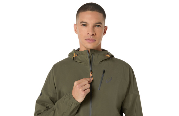 Kurtka Asics Fujitrail Elite Waterproof Jacket zielona męska AW25