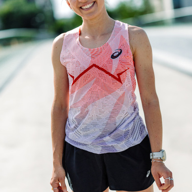 Koszulka Asics MetaSpeed Singlet damska czerwona