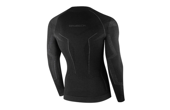 Koszulka termoaktywna Brubeck Extreme Wool LS1666M z wełny merino czarna męska 