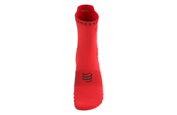 Skarpety Compressport Pro Racing Socks V4.0 Trail (Fluo Red / Black) czerwone