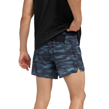 Spodenki Hoka Glide 5" Short w/brief czarno-niebieskie męskie