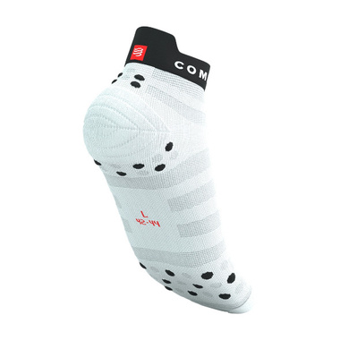 Skarpety Compressport Pro Racing Socks V4.0 Ultralight Run Low (White / Fluo Red / Black) biało-czerwono-czarne