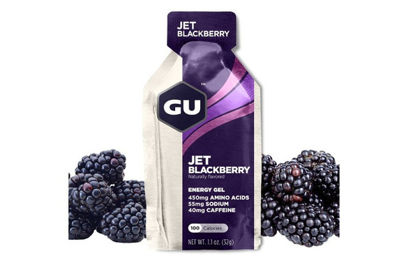 Żel Gu Energy Gel Jet Blackberry 32 g czarna jeżyna z kofeiną