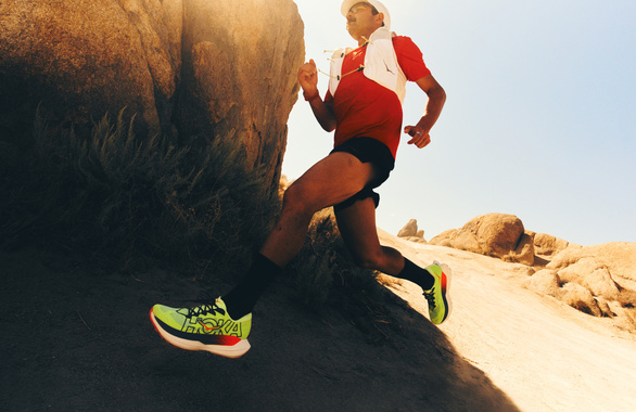 Buty Hoka Rocket X Trail żółto-czerwone męskie (NZN) SS26