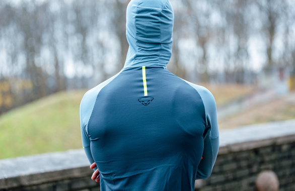 Bluza Dynafit Alpine L/S Hooded Tee niebieska męska 