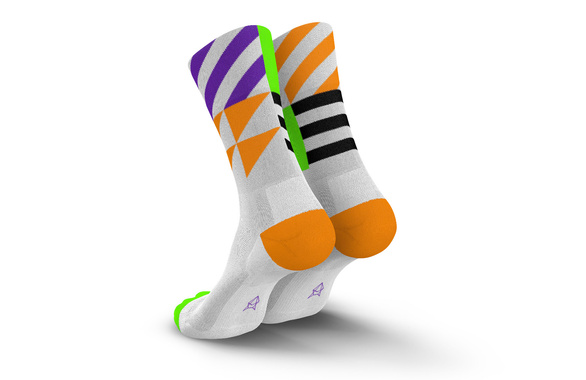 Skarpety Incylence Ultralight Elements Orange Green (High Cut) biało-pomarańczowo-zielone