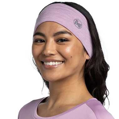 Opaska Buff Merino Wide Headband Solid Pansy różowa