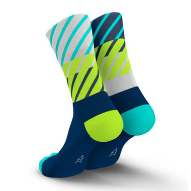 Skarpety Incylence Running Diagonals Navy Canary (High Cut) granatowo-żółte