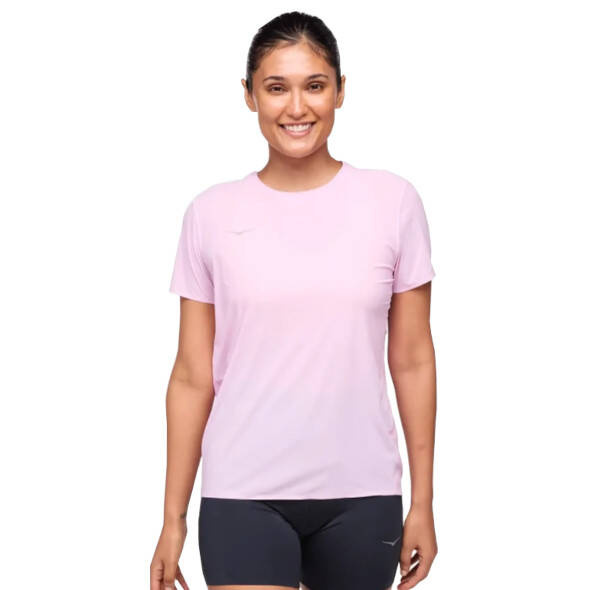 Koszulka Hoka Airolite Run Short Sleeve damska różowa