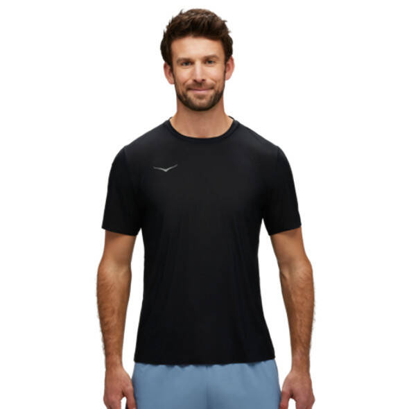 Koszulka Hoka Airolite Run Short Sleeve czarna męska SS24