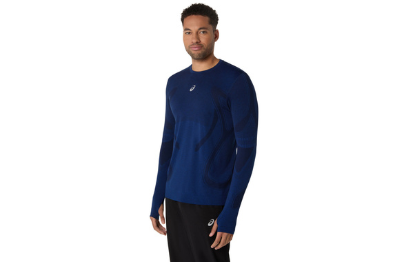 Koszulka Asics Road Seamless Ls Top granatowa męska AW25