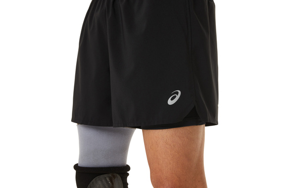 Spodenki Asics Road 2-n-1 5in Short czarne męskie SS23