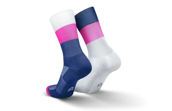 Skarpety Incylence Ultralight Mirrored Pink (High Cut) niebiesko-biało-różowe