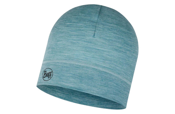Czapka Buff Merino Beanie Solid Pool z wełny Merino lightweight 125 turkusowa