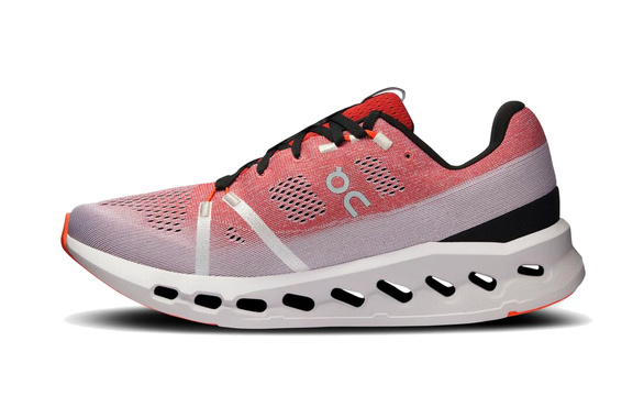 Buty On Cloudsurfer damskie szaro-czerwone AW24