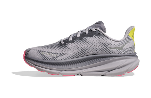 Buty Hoka Clifton 9 z membraną G-TX (wodoodporne) damskie szare (GYSK) AW25