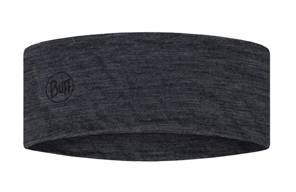 Opaska Buff Merino Wide Headband Solid Grey szara