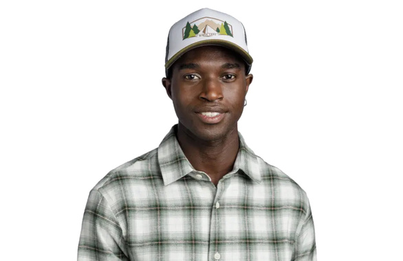 Czapka z daszkiem Buff Trucker Cap Darryl White biało-zielona SS25