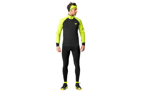 Bluza Dynafit Alpine L/S 1/2 Zip Tee czarno-żółta męska 