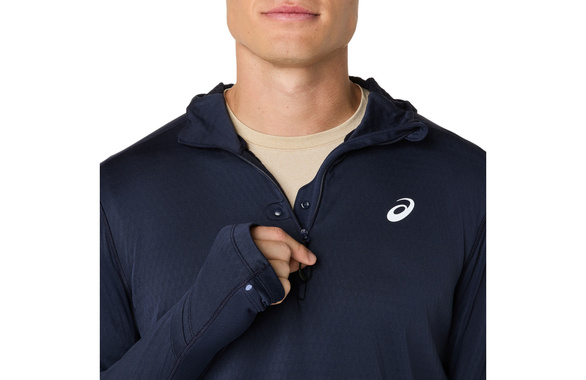 Bluza Asics Road Winter LS Hoodie granatowa męska
