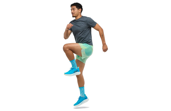 Spodenki Hoka Glide 5'' Short w/Brief niebiesko-zielone męskie 