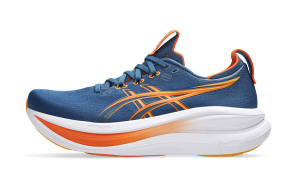 Buty Asics Gel-Nimbus 28 granatowo-pomarańczowe męskie SS26