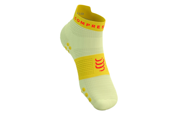 Skarpety Compressport Pro Racing Socks V4.0 Run Low (Elf Yellow / Fluo Red) żółto-czerwone