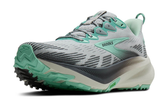 Buty Brooks Ghost Trail damskie szaro-zielone SS26