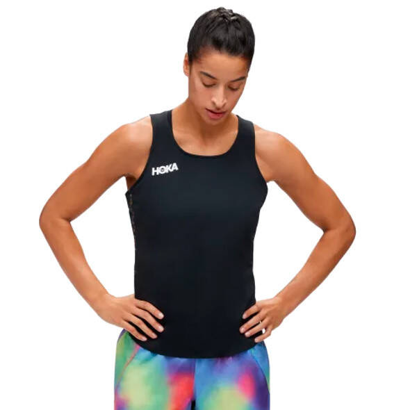 Koszulka Hoka Tank damska czarna AW23